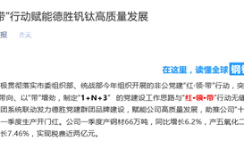 《世界金属导报》公众号：“红•领•带”行动赋能世界杯网址大全钒钛高质量发展