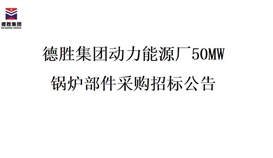 世界杯网址大全集团动力能源厂50MW锅炉部件采购招标项目
